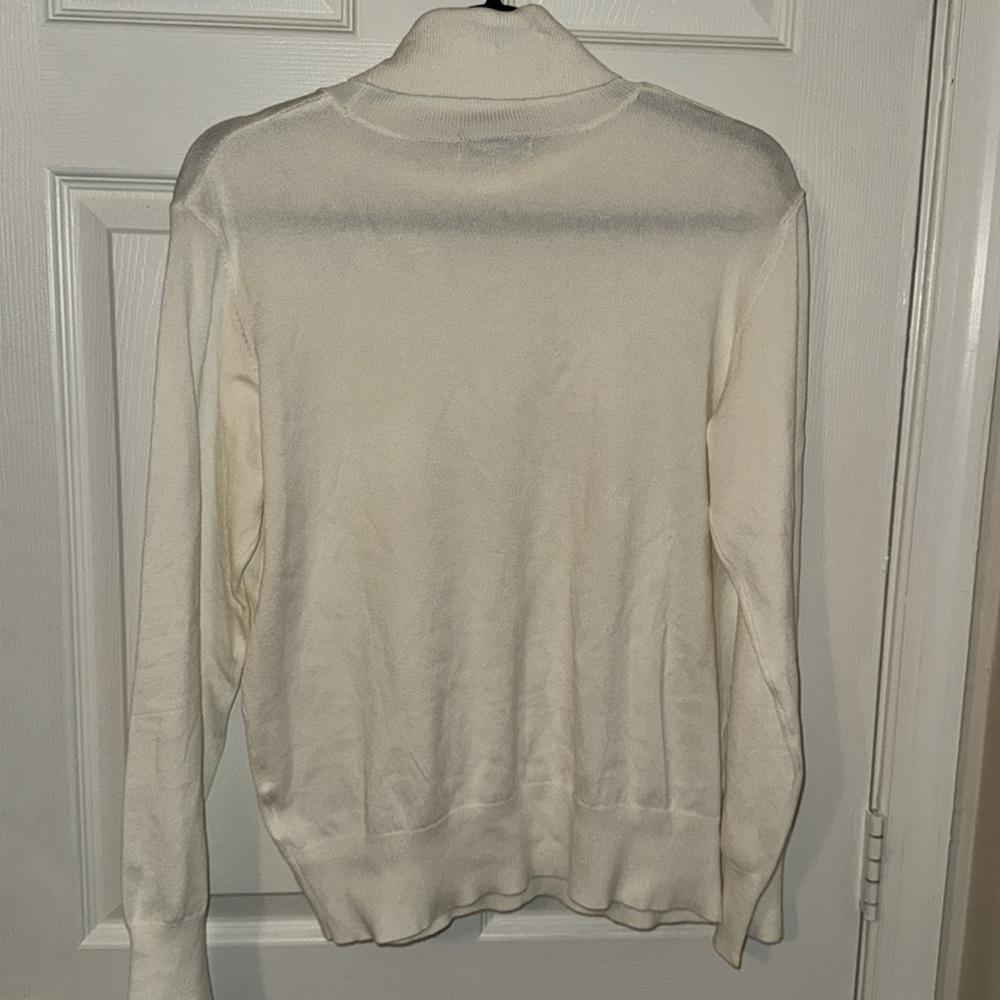 H&M Fine-knit Turtleneck Sweater Size L Color White - Picture 7 of 8